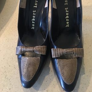 Black with snakeskin Vintage Heels